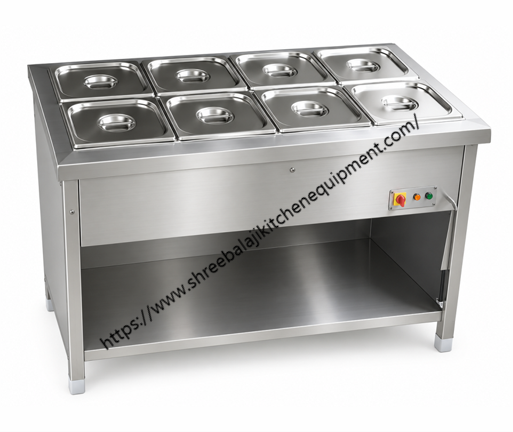 Commercial Gas Range with Griddle and Open Burner